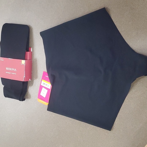 Commando Classic High Rise Panty in Black & Merona Tights S/ M Bundle - Picture 3 of 5